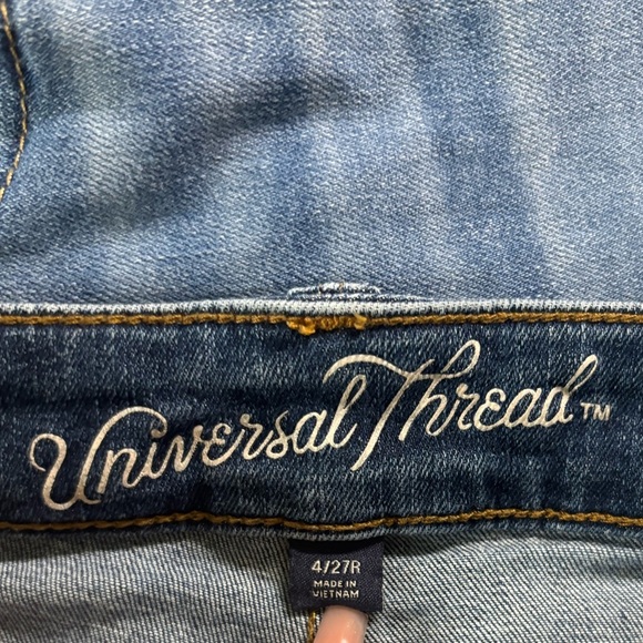 Universal Thread Blue Skinny Jeans Distressed - Picture 2 of 5